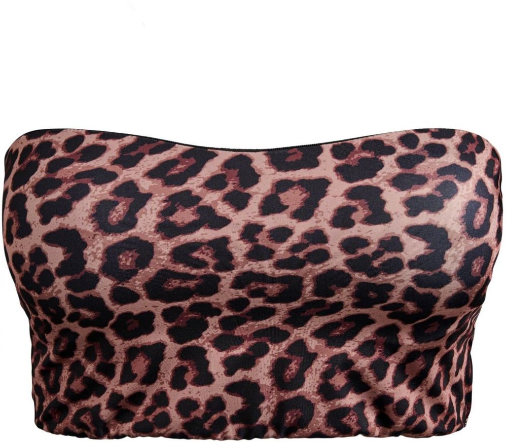 Swim by Zizzi Bikinový top 'Caanne'  béžová / čokoládová / čierna