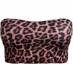 Swim by Zizzi Bikinový top 'Caanne'  béžová / čokoládová / čierna