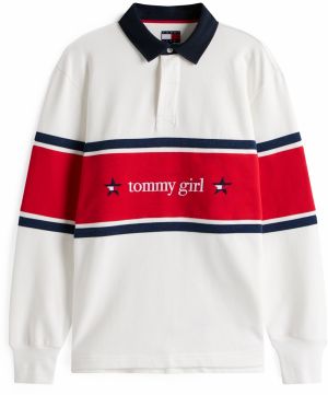 Tommy Jeans Mikina  tmavomodrá / červená / biela