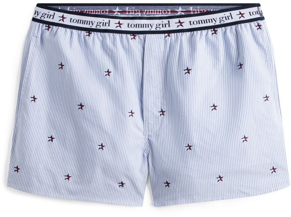 Tommy Jeans Nohavice  námornícka modrá / modrosivá / červená / biela