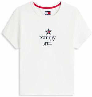 Tommy Jeans Tričko  námornícka modrá / biela
