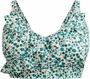Swim by Zizzi Bikinový top 'Katrin'  tyrkysová / pastelovo zelená / čierna / biela