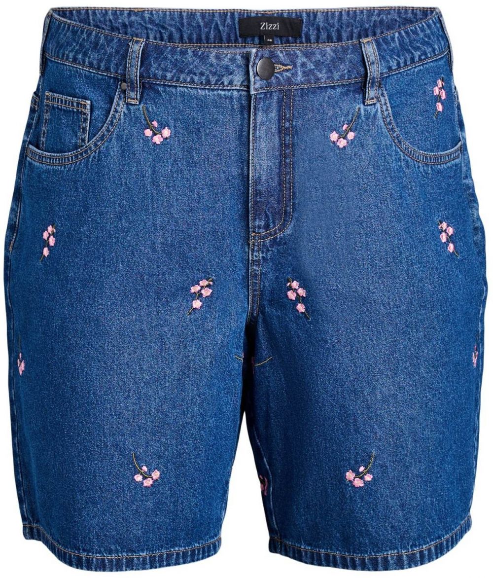 Zizzi Džínsy 'Jeva'  modrá denim / ružová
