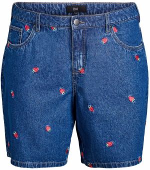 Zizzi Džínsy 'Jeva'  modrá denim / zelená / červená