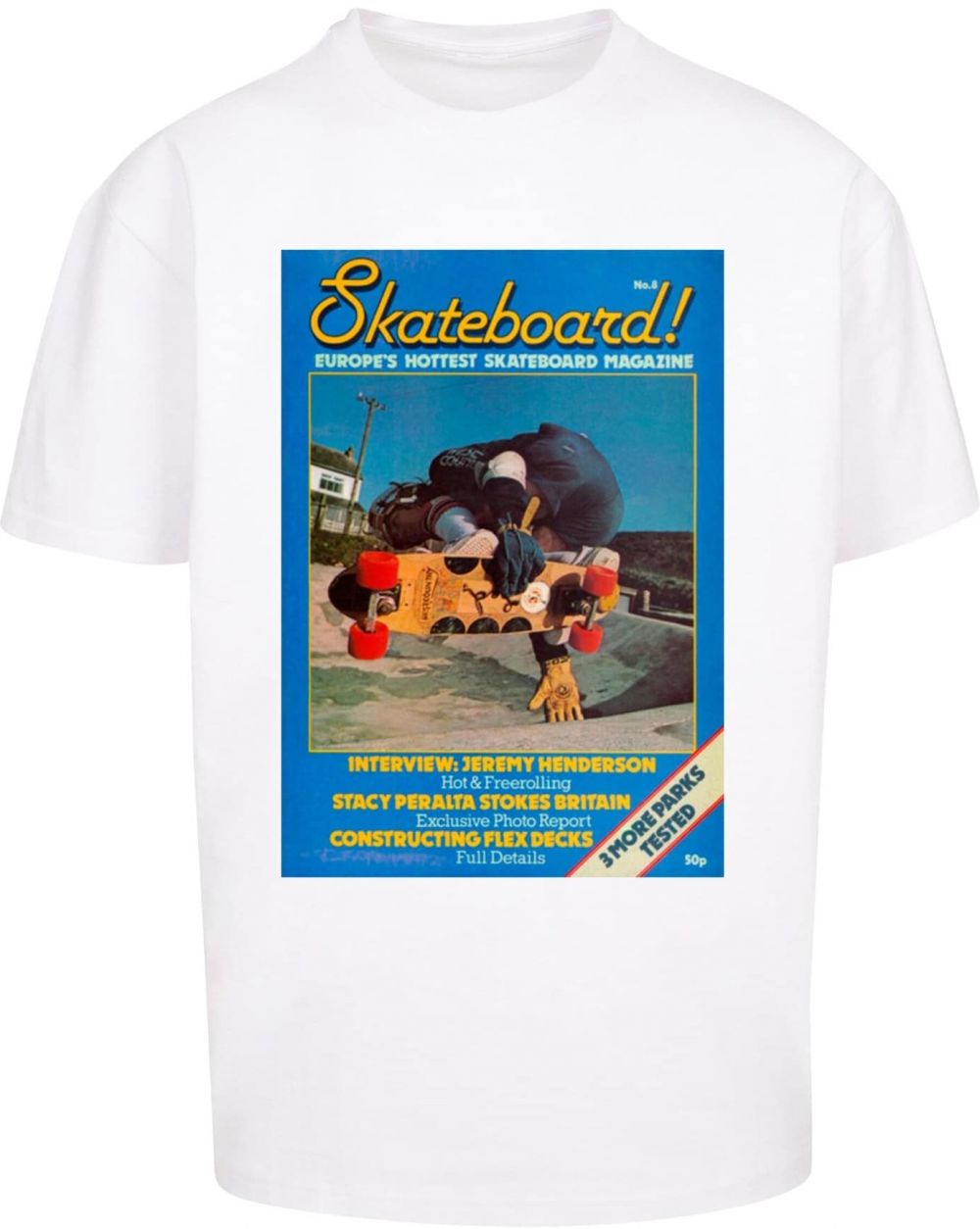 Merchcode Tričko 'The Skateboard Magazine Cover No 8'  modrá / žltá / čierna / biela