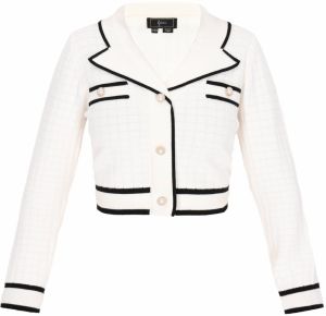 faina Kardigán 'Fashion Look'  čierna / šedobiela