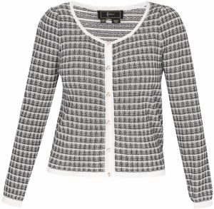 faina Kardigán 'Fashion Look'  čierna / biela
