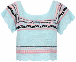 IZIA Sveter 'Boho'  vodová / ružová / čierna