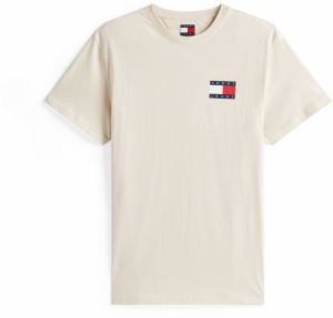Tommy Jeans Tričko 'ESSENTIAL'  krémová / námornícka modrá / červená / biela