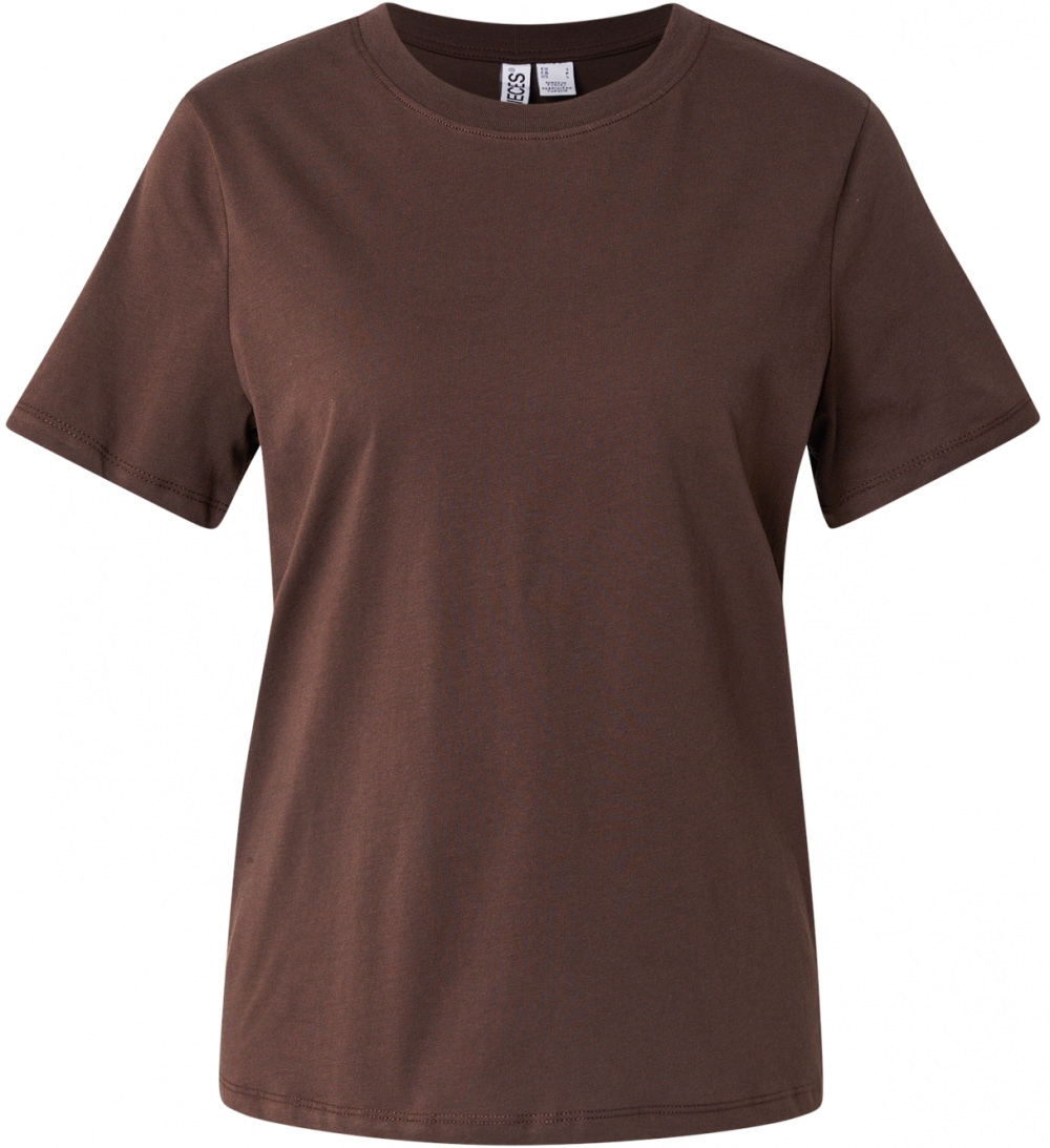 PIECES Tričko 'PCRia'  tmavohnedá