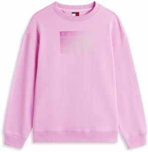 Tommy Jeans Mikina  svetlozelená / ružová