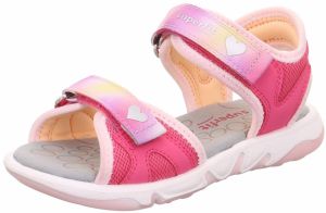 SUPERFIT Sandále 'Pebbles'  svetložltá / ružová / rosé