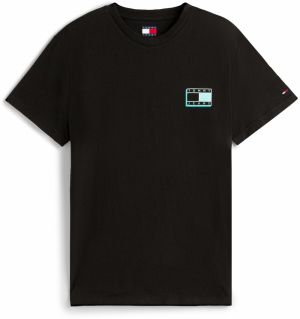 Tommy Jeans Tričko  tyrkysová / červená / čierna / biela