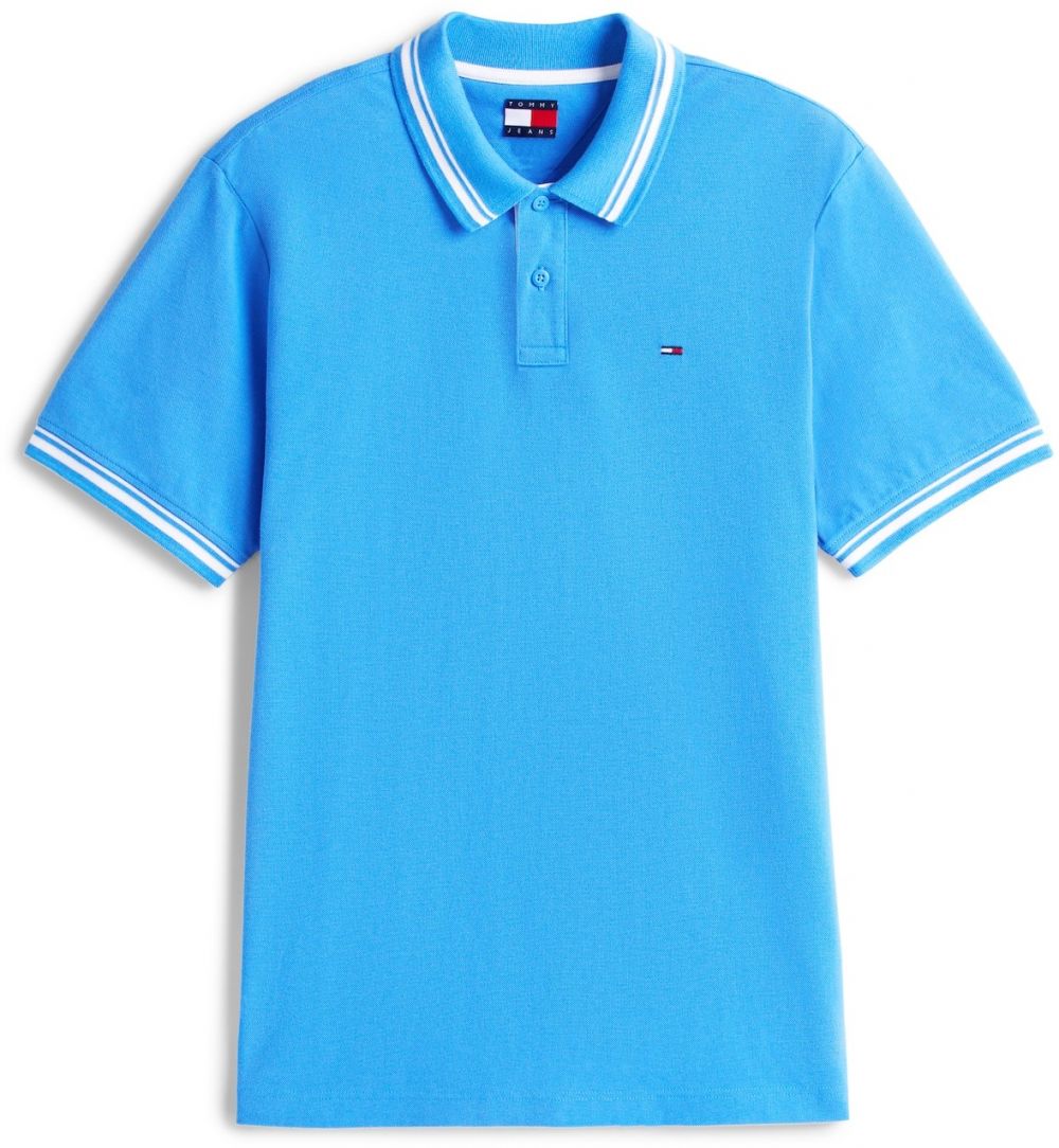 Tommy Jeans Tričko  neónovo modrá / biela
