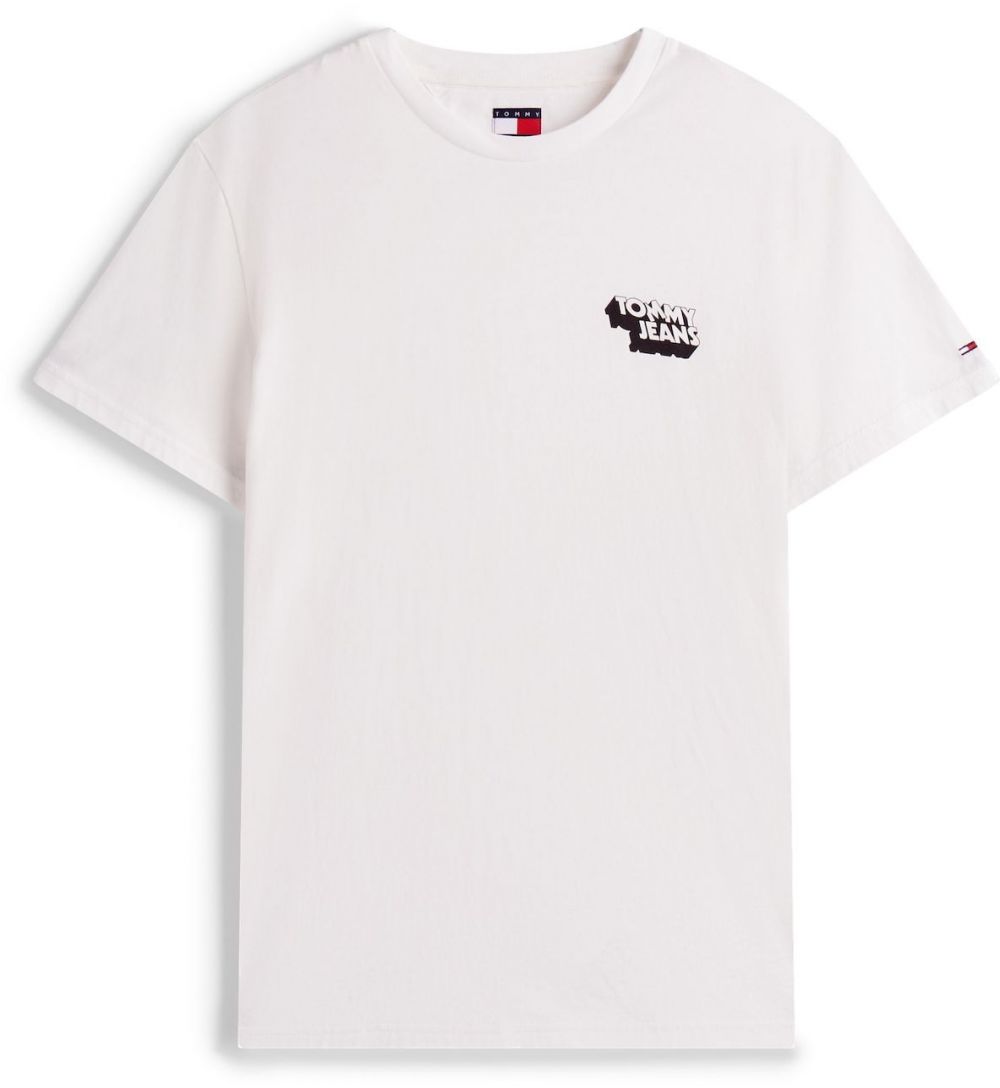 Tommy Jeans Tričko  čierna / biela