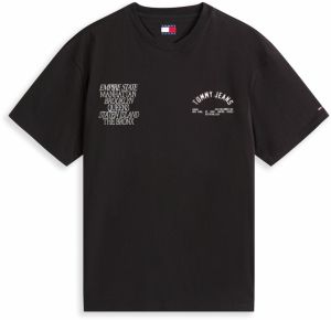 Tommy Jeans Tričko 'BOROUGHS'  čierna / biela