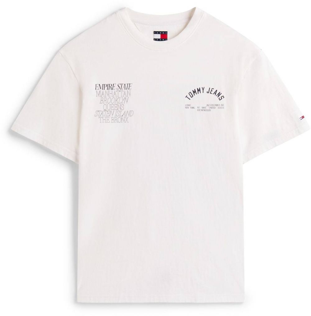 Tommy Jeans Tričko 'BOROUGHS'  čierna / biela
