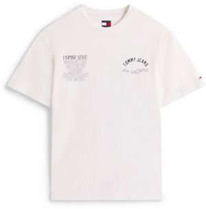 Tommy Jeans Tričko 'BOROUGHS'  čierna / biela