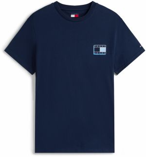 Tommy Jeans Tričko  námornícka modrá / azúrová / svetlomodrá / biela