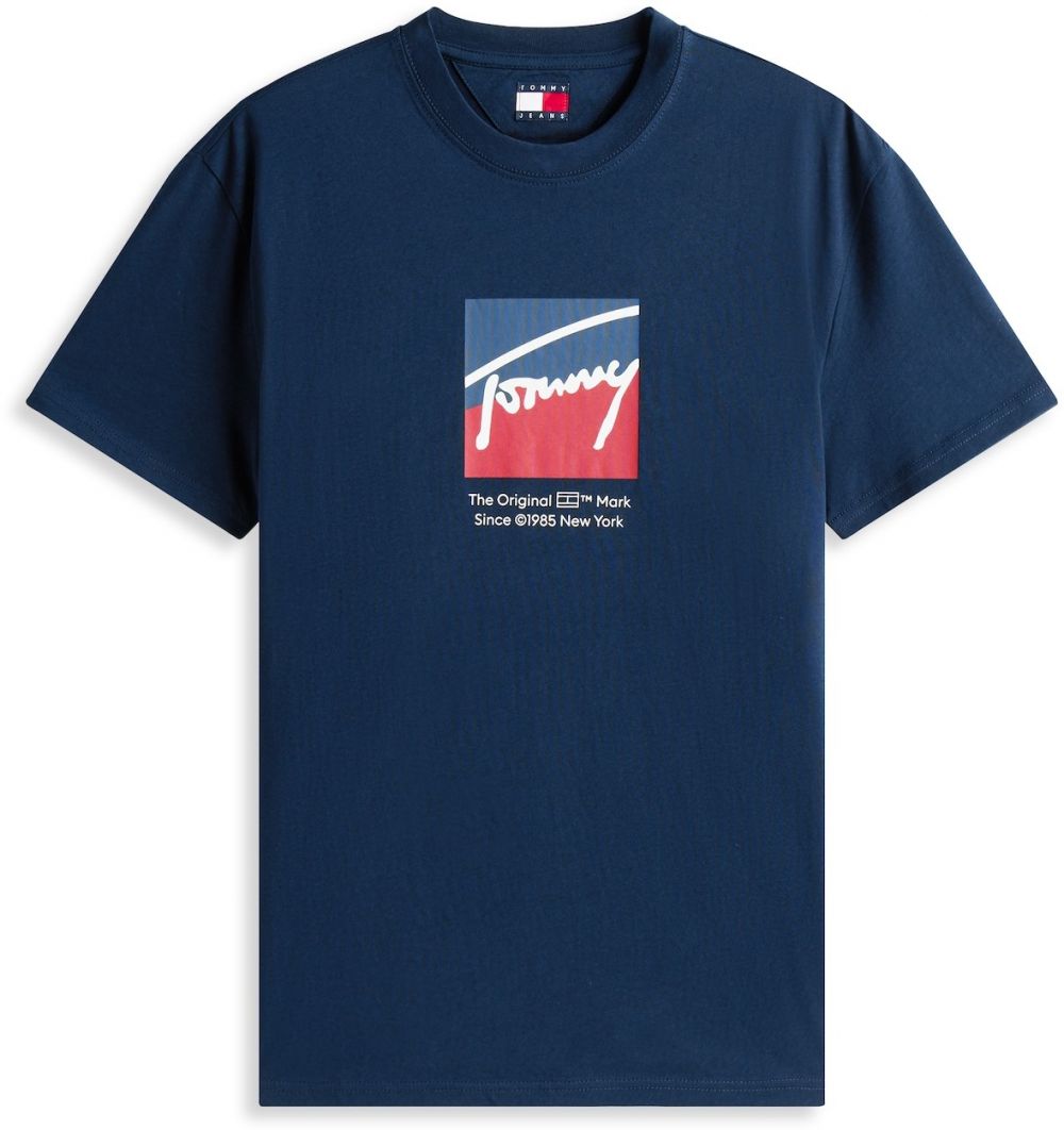 Tommy Jeans Tričko  námornícka modrá / tmavomodrá / červená / biela