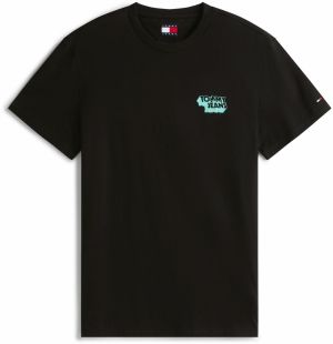 Tommy Jeans Tričko  mätová / čierna