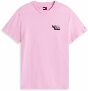 Tommy Jeans Tričko  ružová / čierna