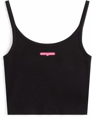 Tommy Jeans Top  svetloružová / čierna