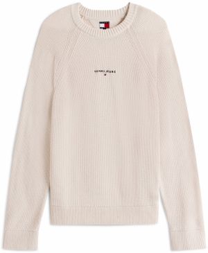 Tommy Jeans Sveter  krémová / námornícka modrá