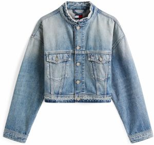 Tommy Jeans Prechodná bunda  modrá denim