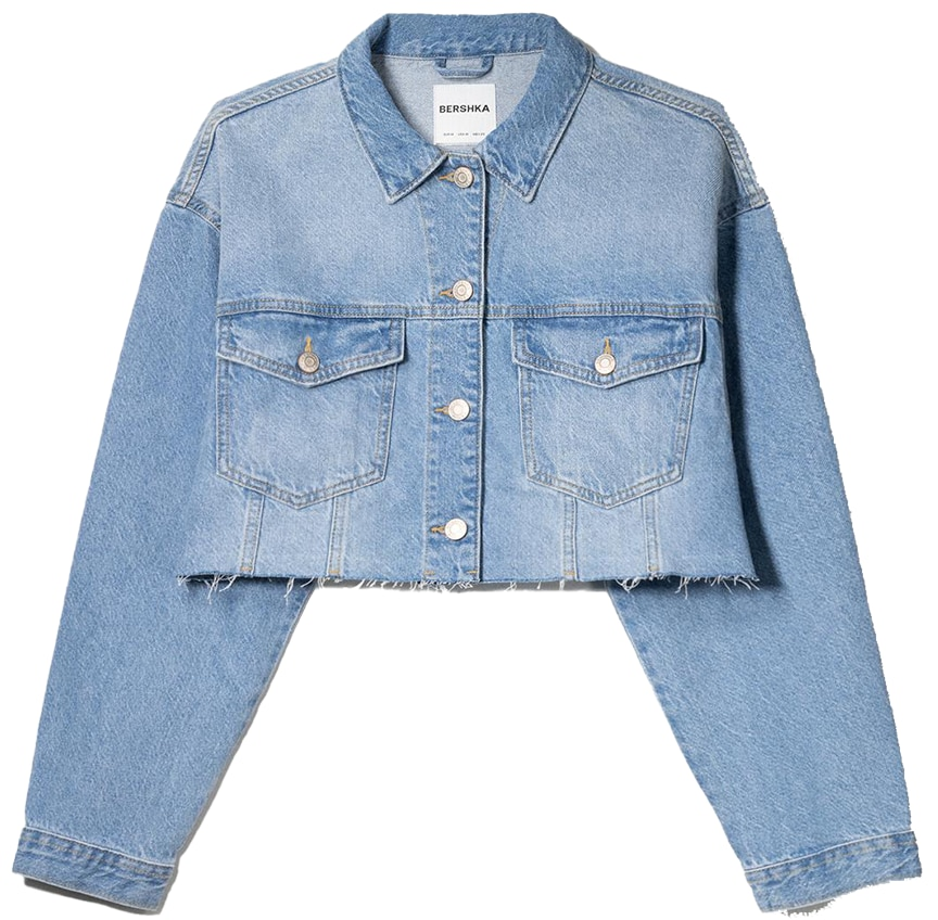 Bershka Prechodná bunda  modrá denim