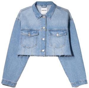 Bershka Prechodná bunda  modrá denim