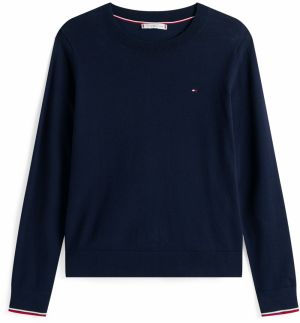 TOMMY HILFIGER Sveter  tmavomodrá / červená / biela