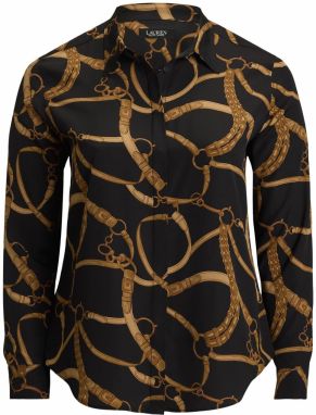 Lauren Ralph Lauren Plus Blúzka 'KRISTY'  hnedá / svetlohnedá / čierna