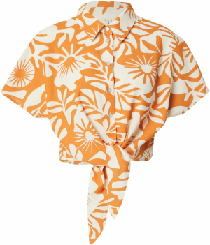 ONLY Blúzka 'ONLJAKIRI'  tmavooranžová / prírodná biela