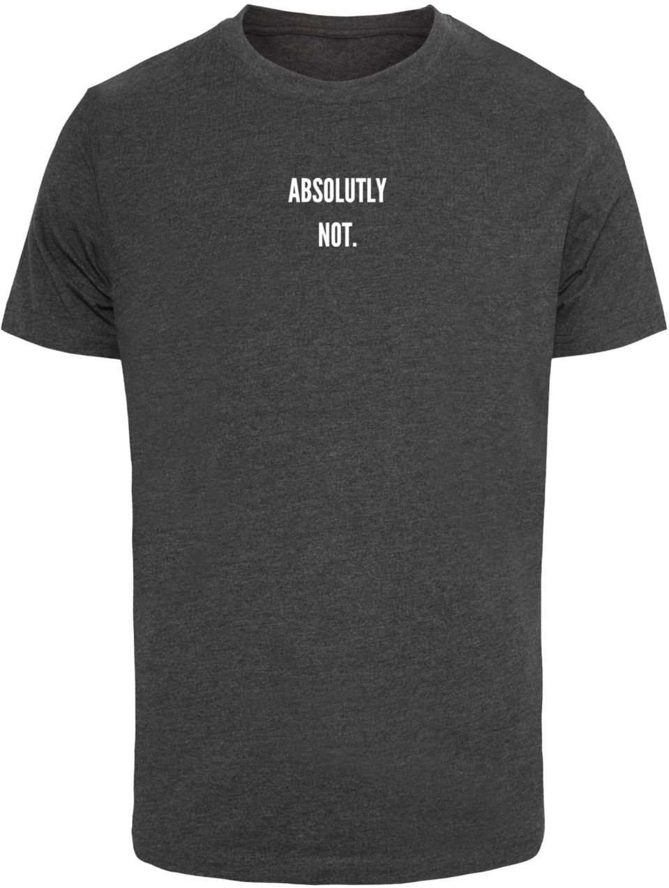 Mister Tee Tričko 'Absolutely Not'  tmavosivá / biela