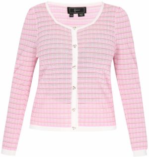 faina Kardigán 'Fashion Look'  rosé / biela