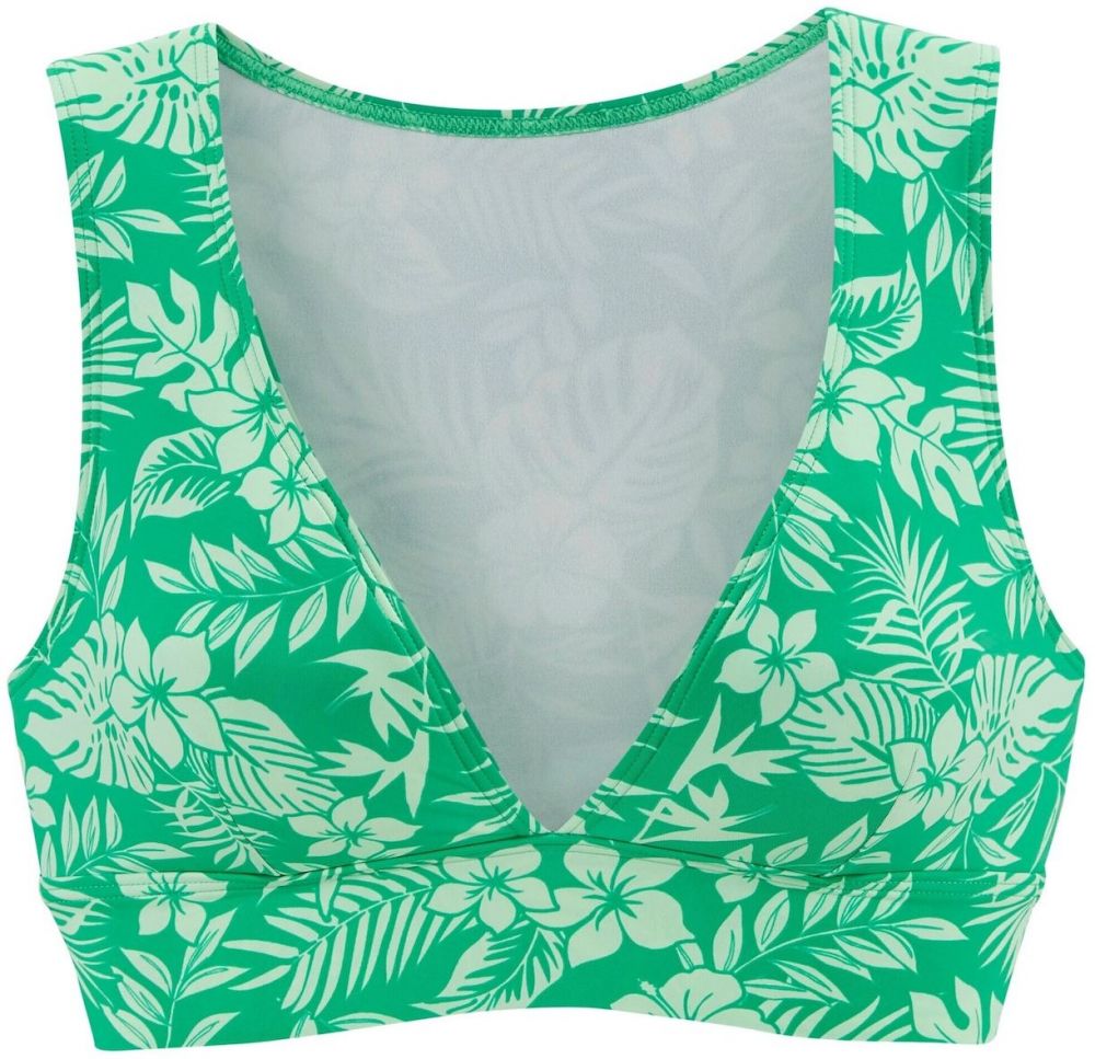 VENICE BEACH Bikinový top  zelená / šedobiela