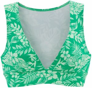 VENICE BEACH Bikinový top  zelená / šedobiela