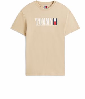 Tommy Jeans Tričko  námornícka modrá / kaki / jasne červená / biela