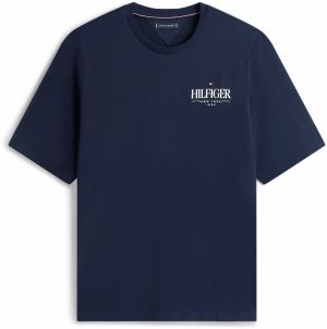 Tommy Hilfiger Big & Tall Tričko  tmavomodrá / biela