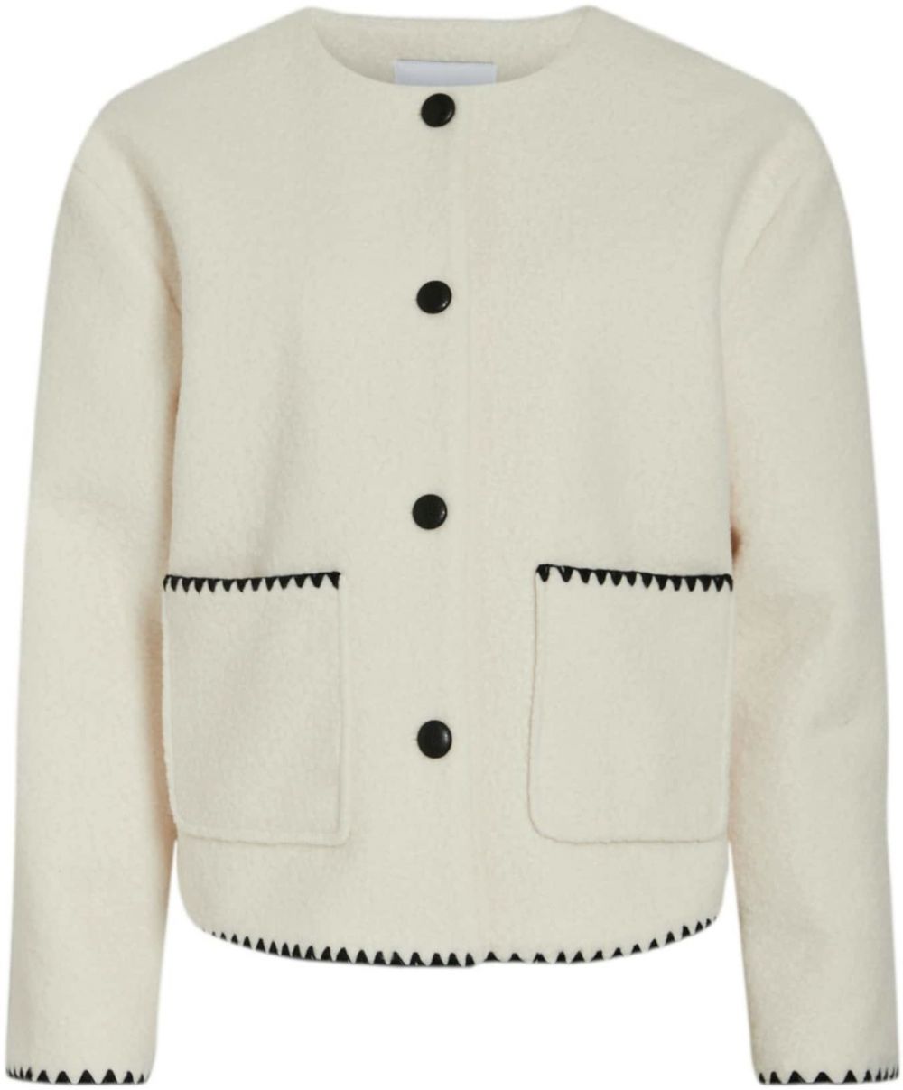 VILA Prechodná bunda 'Kaya'  nebielená / čierna