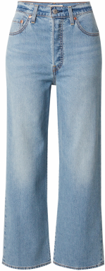 LEVI'S ® Džínsy 'RIBCAGE STRAIGHT ANKLE BLACKS IN LINEN DENIM'  azúrová