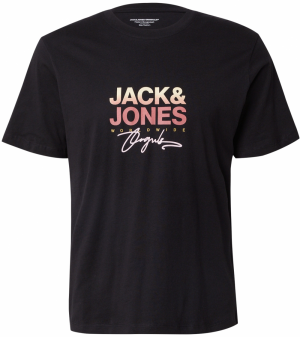 JACK & JONES Tričko 'JJOrcanggu'  pastelovo žltá / pastelovo červená / čierna