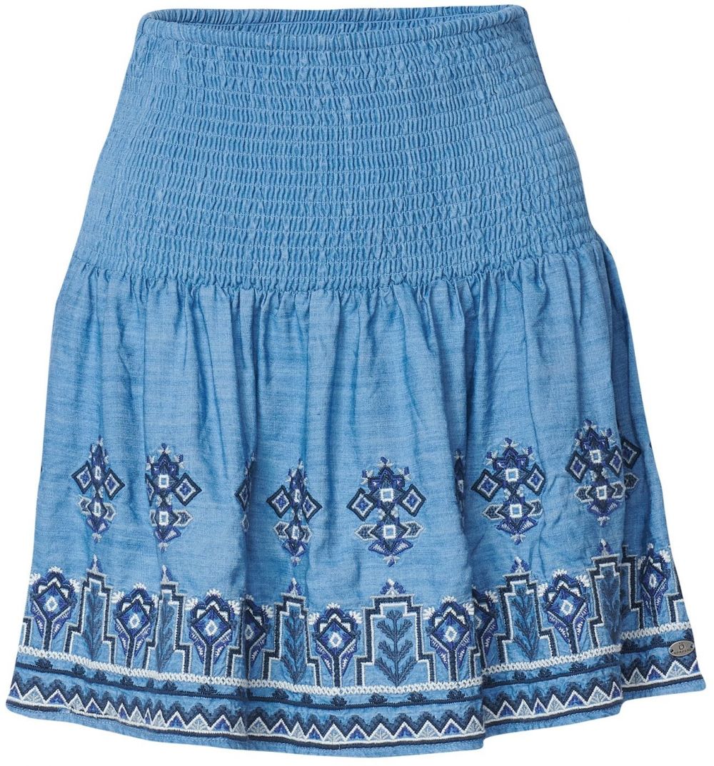 KOROSHI Sukňa  námornícka modrá / modrá denim / biela