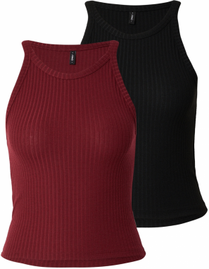 ONLY Top 'ONLEMMA'  vínovo červená / čierna