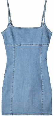 Bershka Šaty  modrá denim