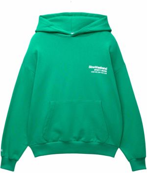 Pull&Bear Mikina  zelená / biela