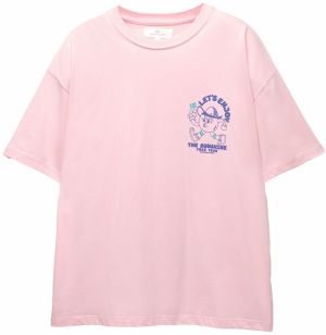 Pull&Bear Tričko  námornícka modrá / svetlomodrá / ružová