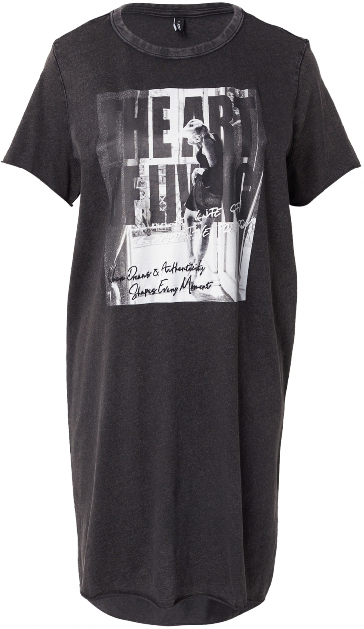 ONLY Šaty 'ONLLUCY'  svetlosivá / čierny denim