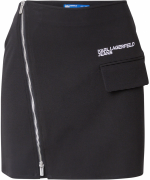 KARL LAGERFELD JEANS Sukňa  čierna / biela